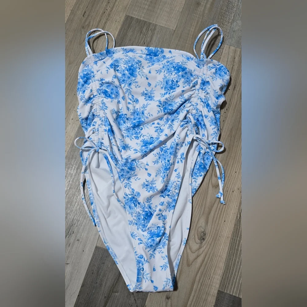 Women's Extra High Leg Cheeky Adjustable Tunneled Side One Piece Swimsuit